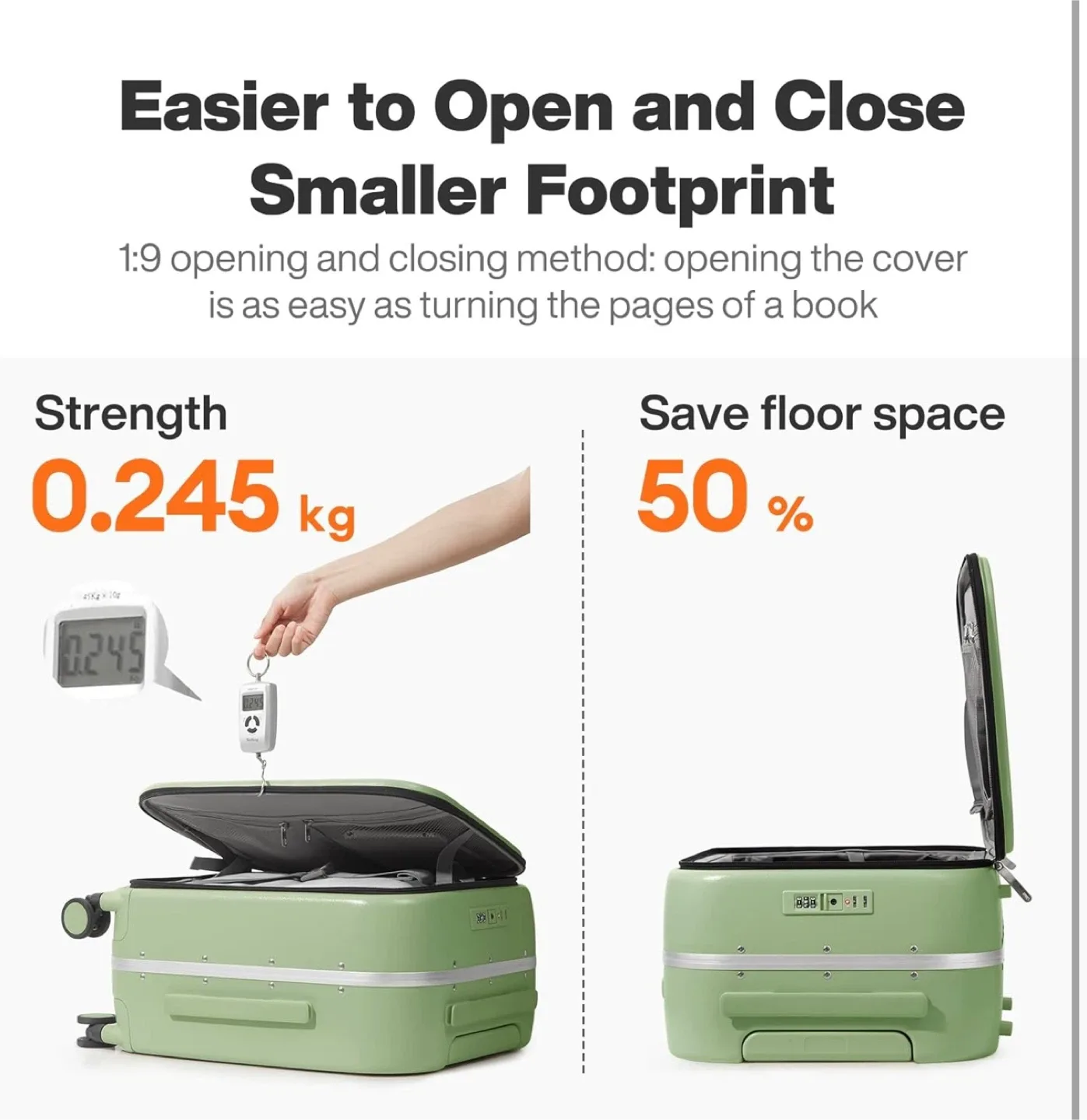 Mixi 26-inch Large Checked Luggage - Green image indicator(6)