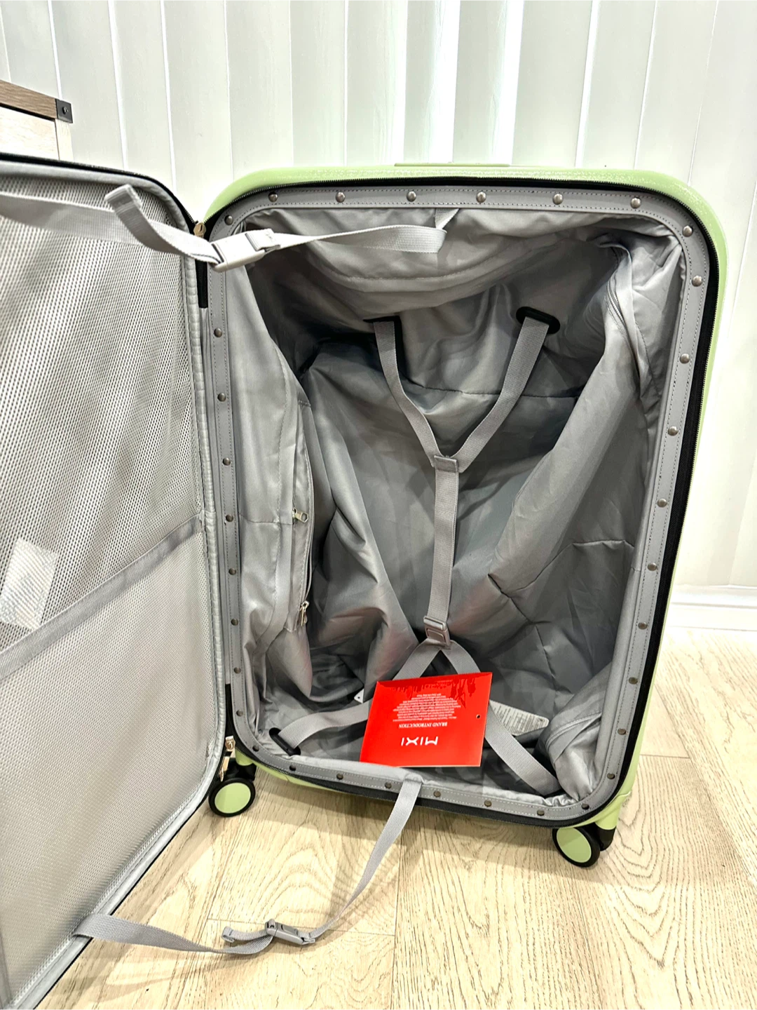 Mixi 26-inch Large Checked Luggage - Green - photo 3