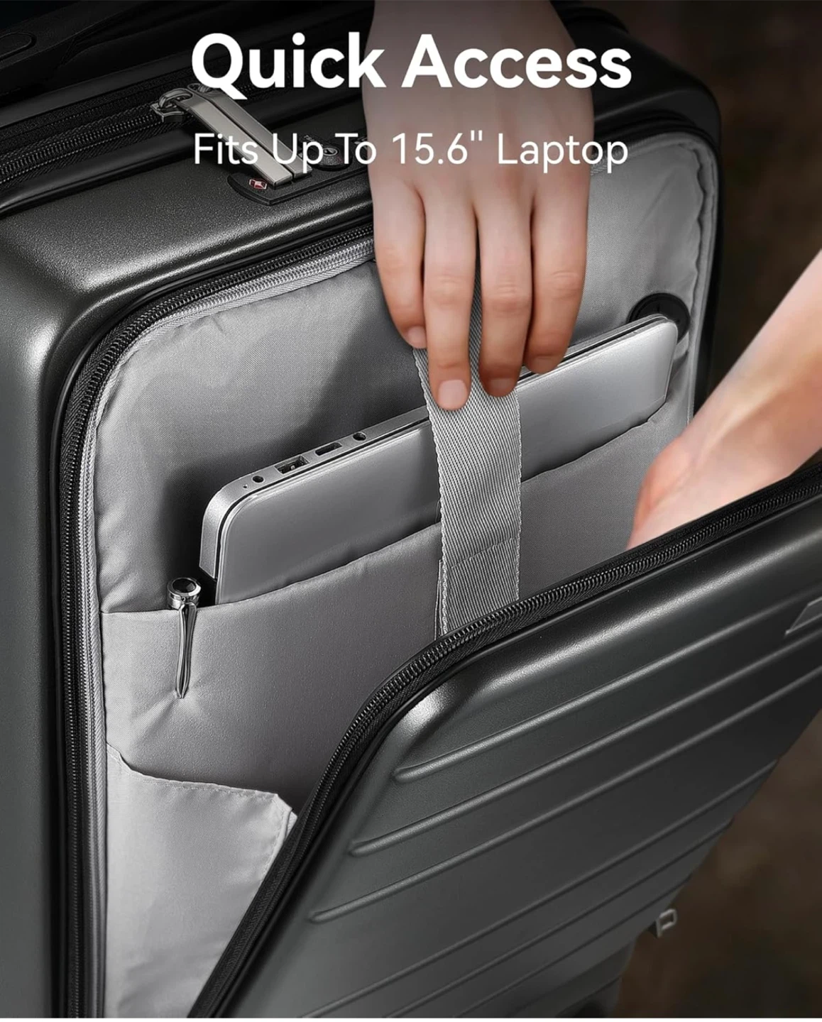 LuggageX Hardside Suitcase - Grey 28 inch - photo 2
