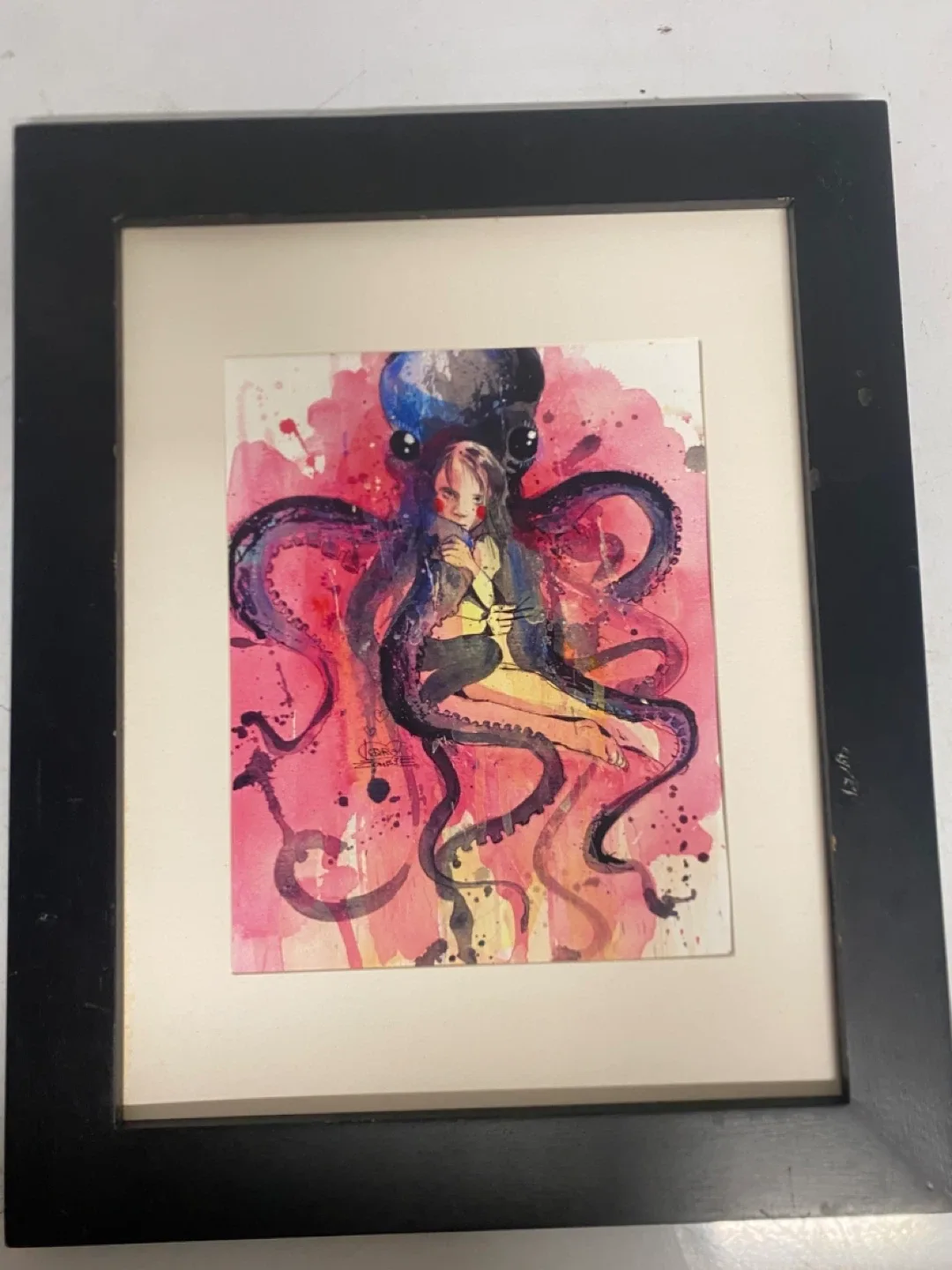 Hugs by Lora Zombie Watercolor Print image indicator(2)