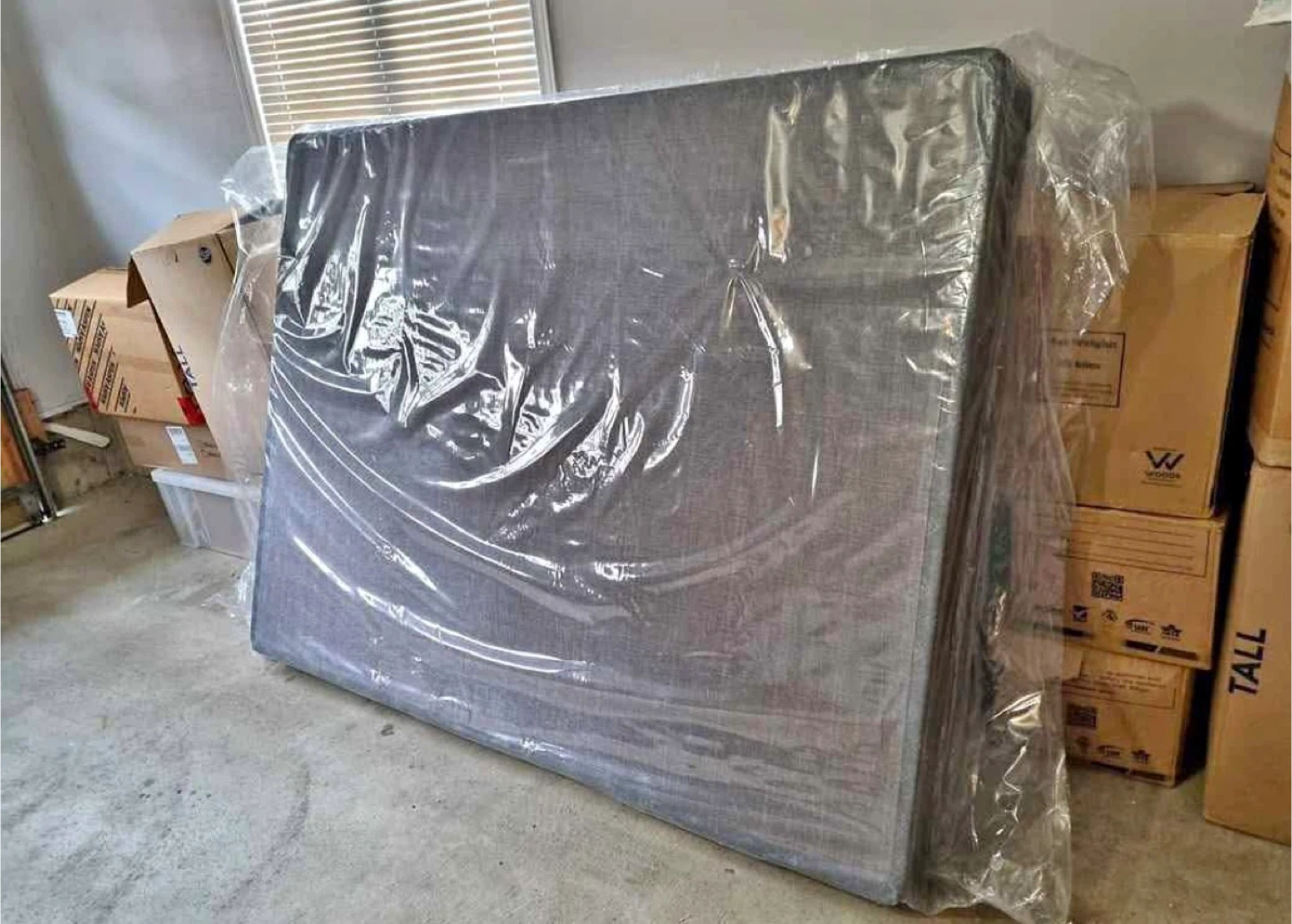 Box Spring - Grey Queen size