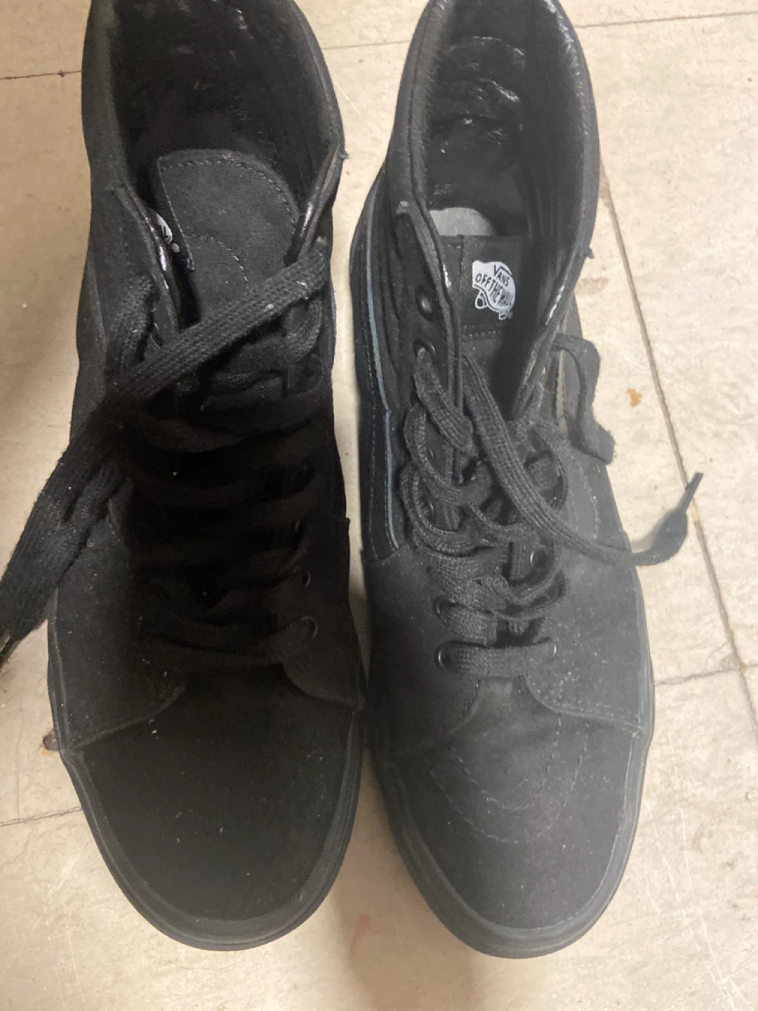 Vans Sk8-Hi High Top Black Shoes - Size 9.5 - photo 4