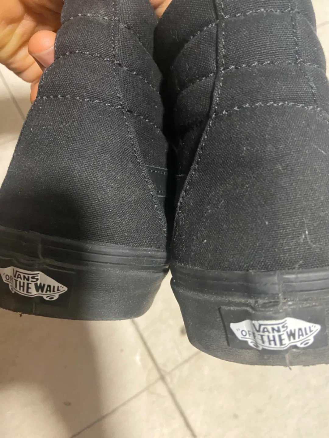 Vans Sk8-Hi High Top Black Shoes - Size 9.5 image indicator(2)