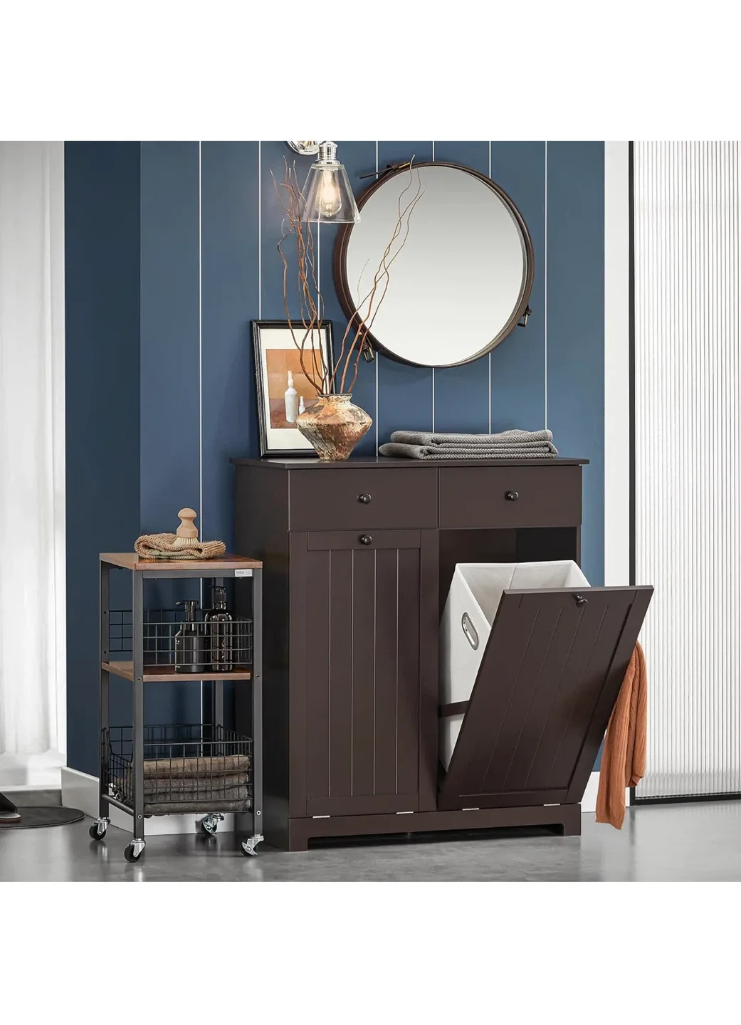 Brown Bathroom Laundry Cabinet image indicator(2)