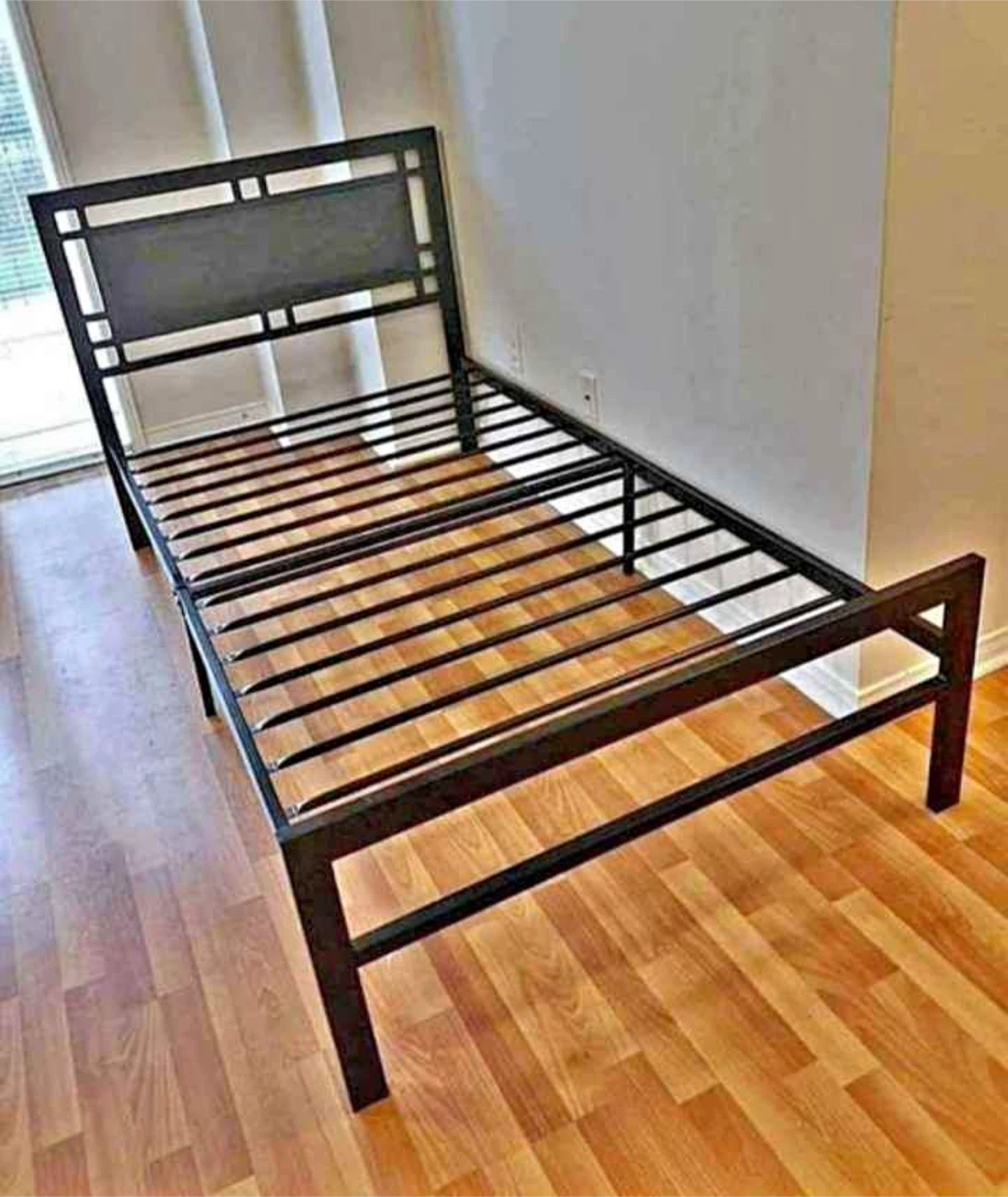 2  Black Metal Twin Bed Frame - photo 2