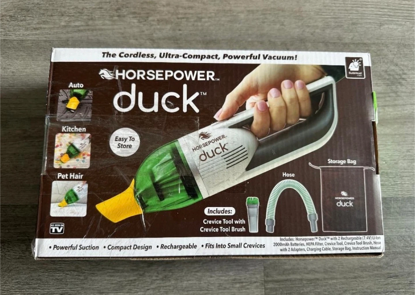 NEW Horsepower Duck Vacuum Ultra Compact Cordless Easy to Store - photo 3