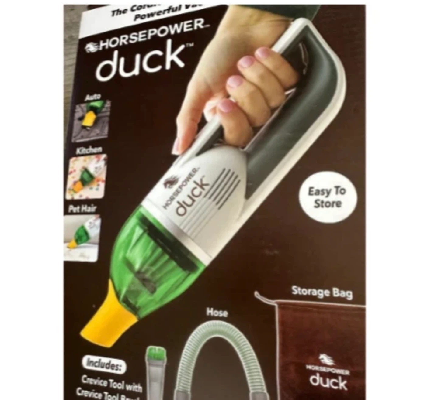 NEW Horsepower Duck Vacuum Ultra Compact Cordless Easy to Store