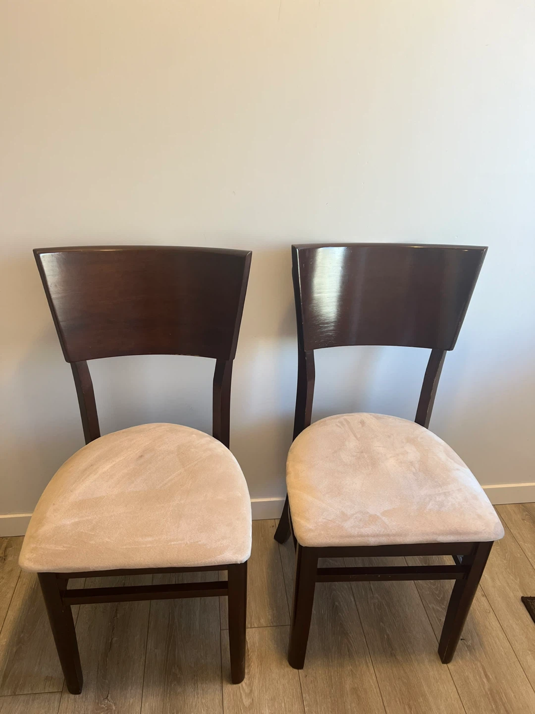 Set of 2 Dark Wood Dining Chairs - photo 2