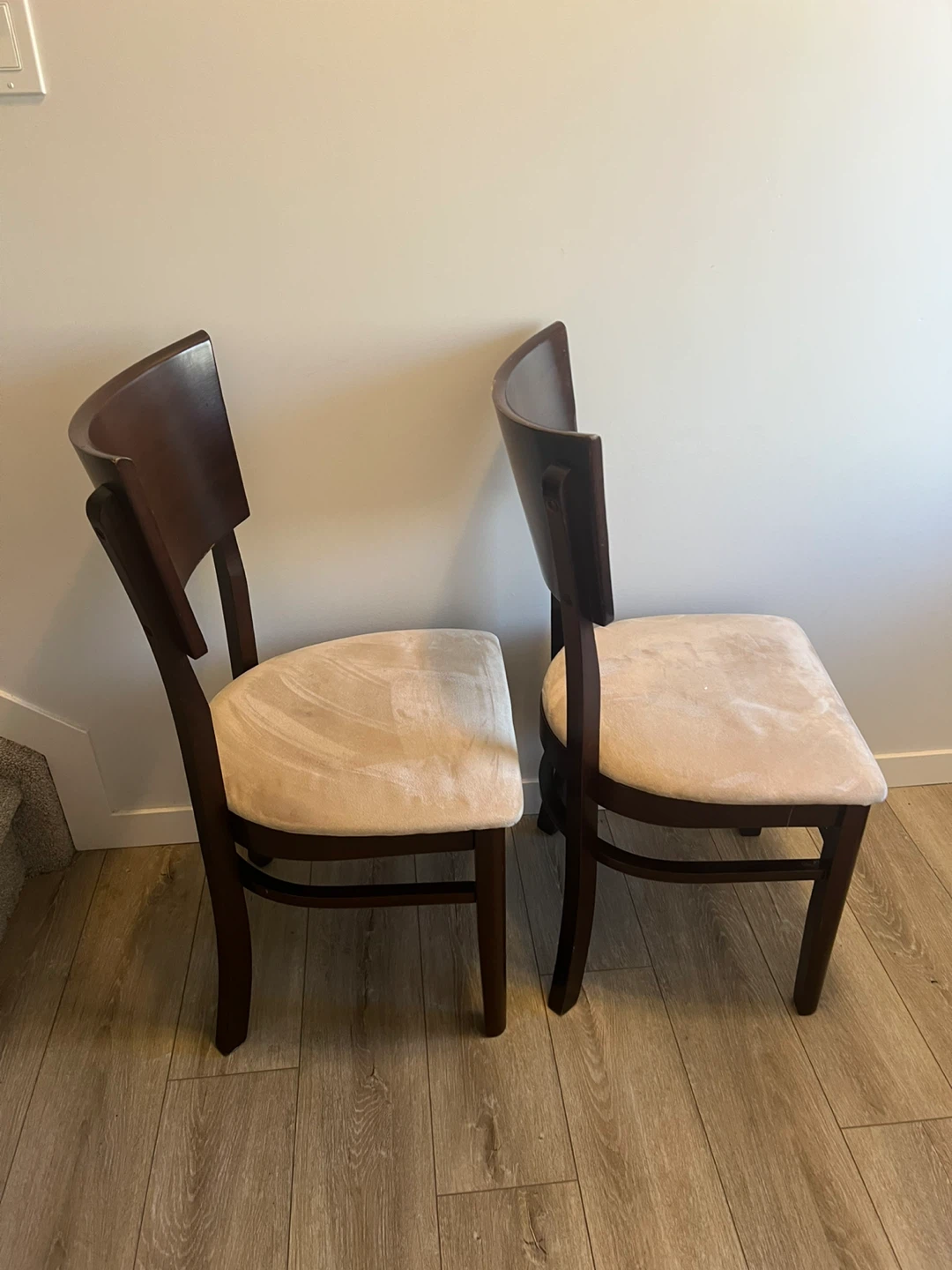 Set of 2 Dark Wood Dining Chairs - photo 4