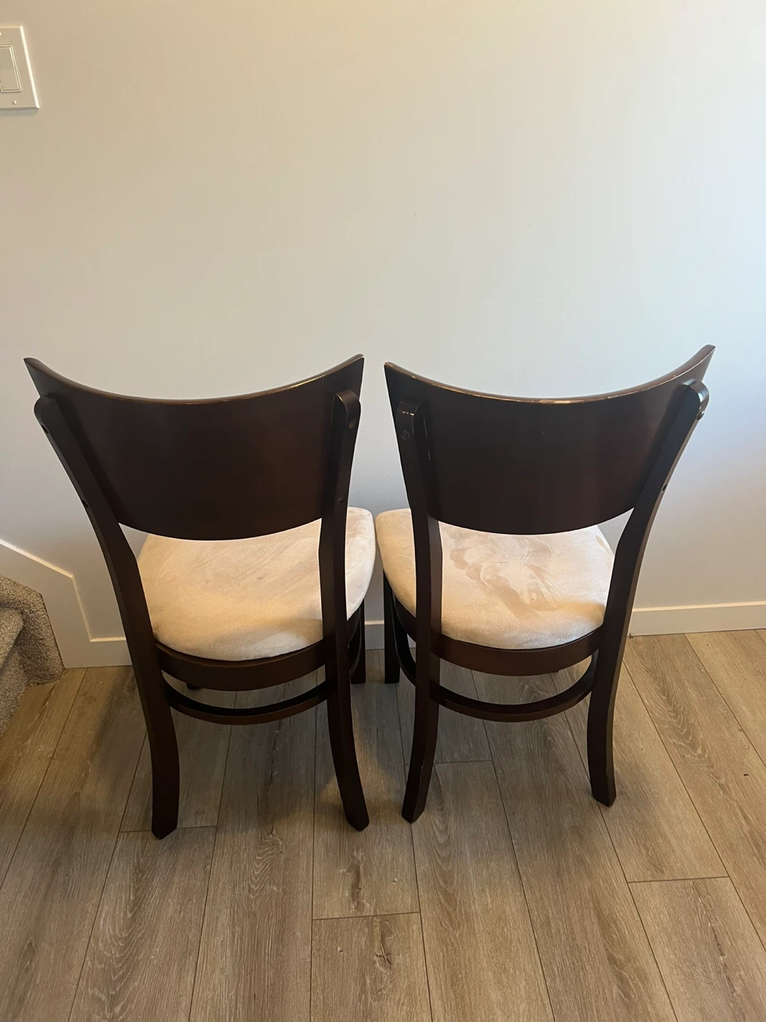 Set of 2 Dark Wood Dining Chairs - photo 5
