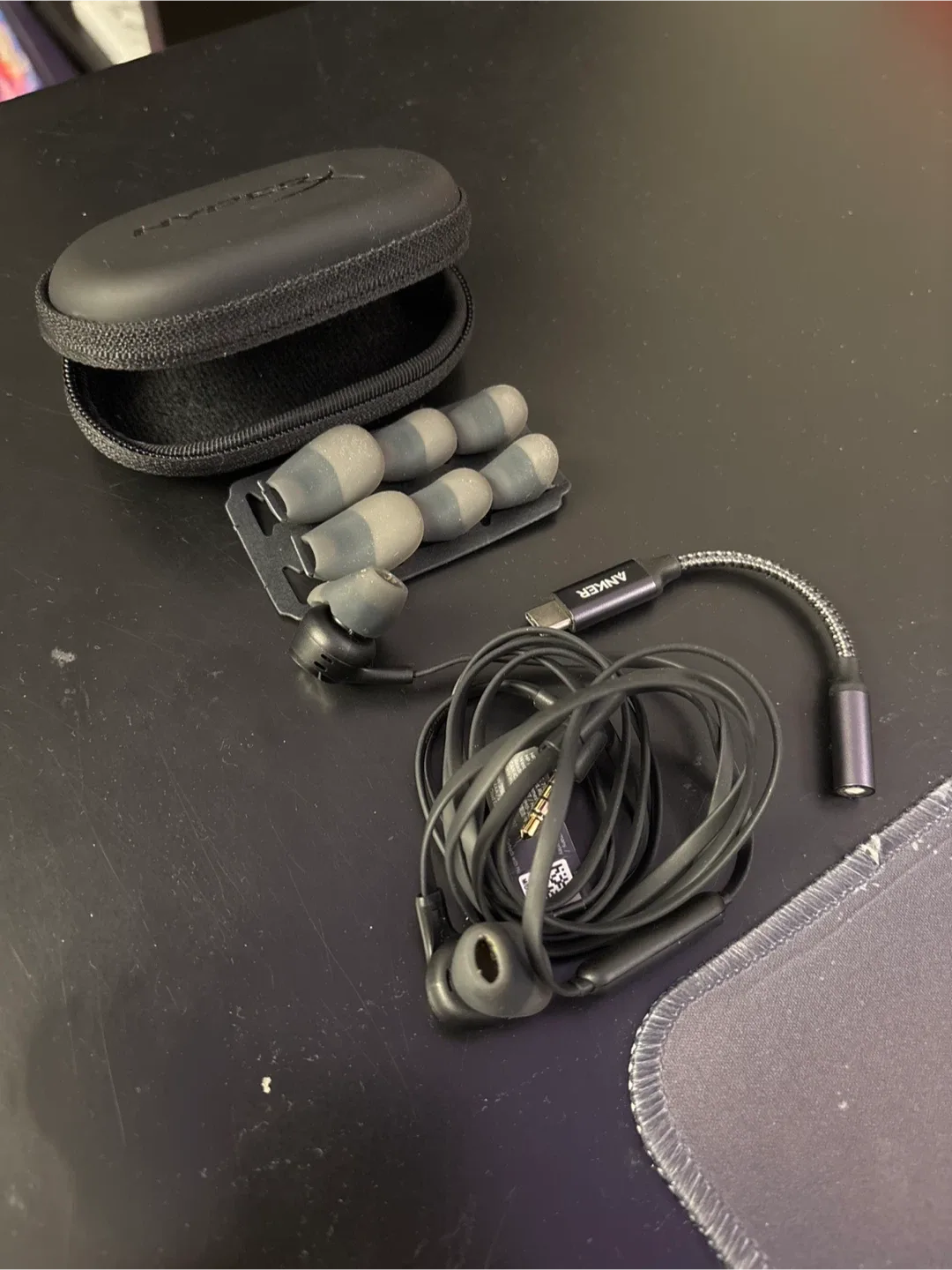 HyperX Earbuds with Anker Adapter thumbnail