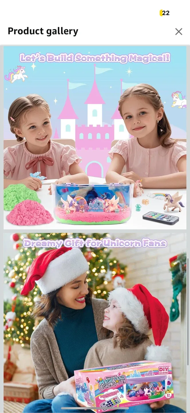 Unicorn Magic Sand Light-Up Box DIY Scene image indicator(3)
