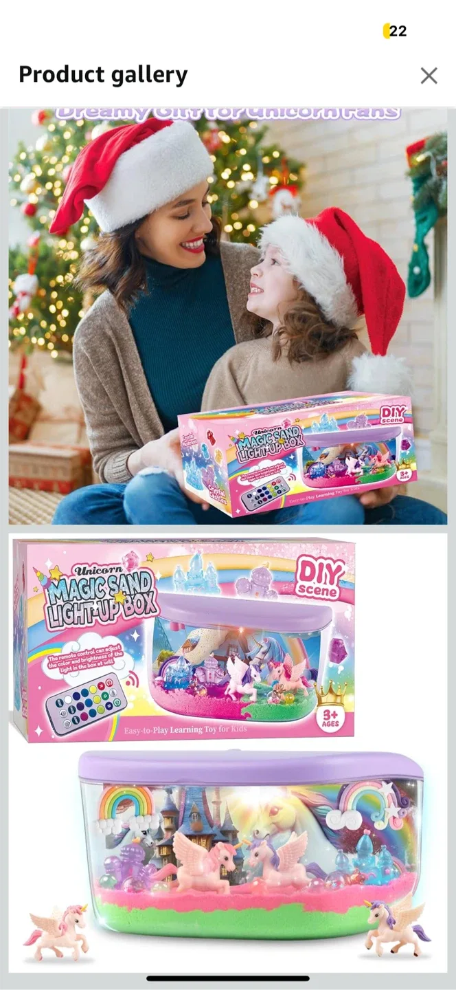 Unicorn Magic Sand Light-Up Box DIY Scene image indicator(4)