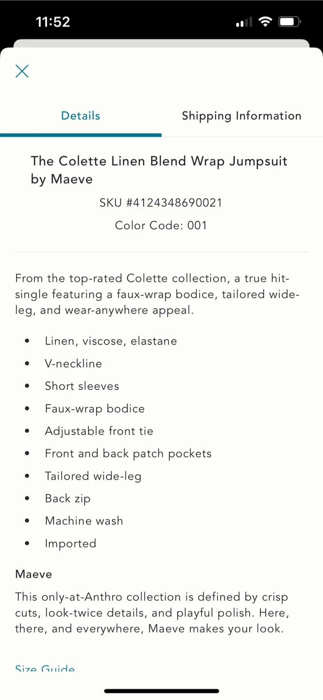 BNWT Anthropologie Colette Linen Jumpsuit 0 image indicator(5)