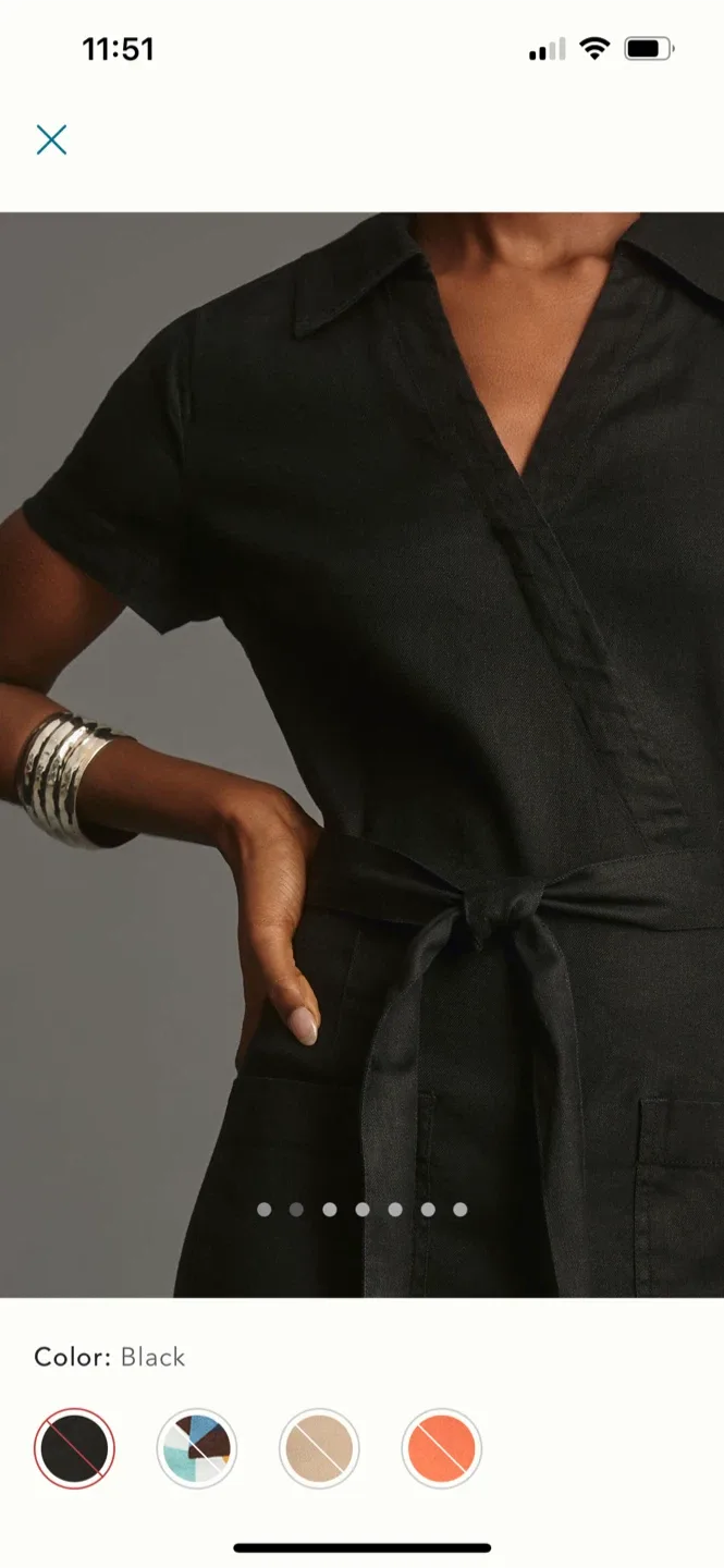 BNWT Anthropologie Colette Linen Jumpsuit 0 image indicator(2)