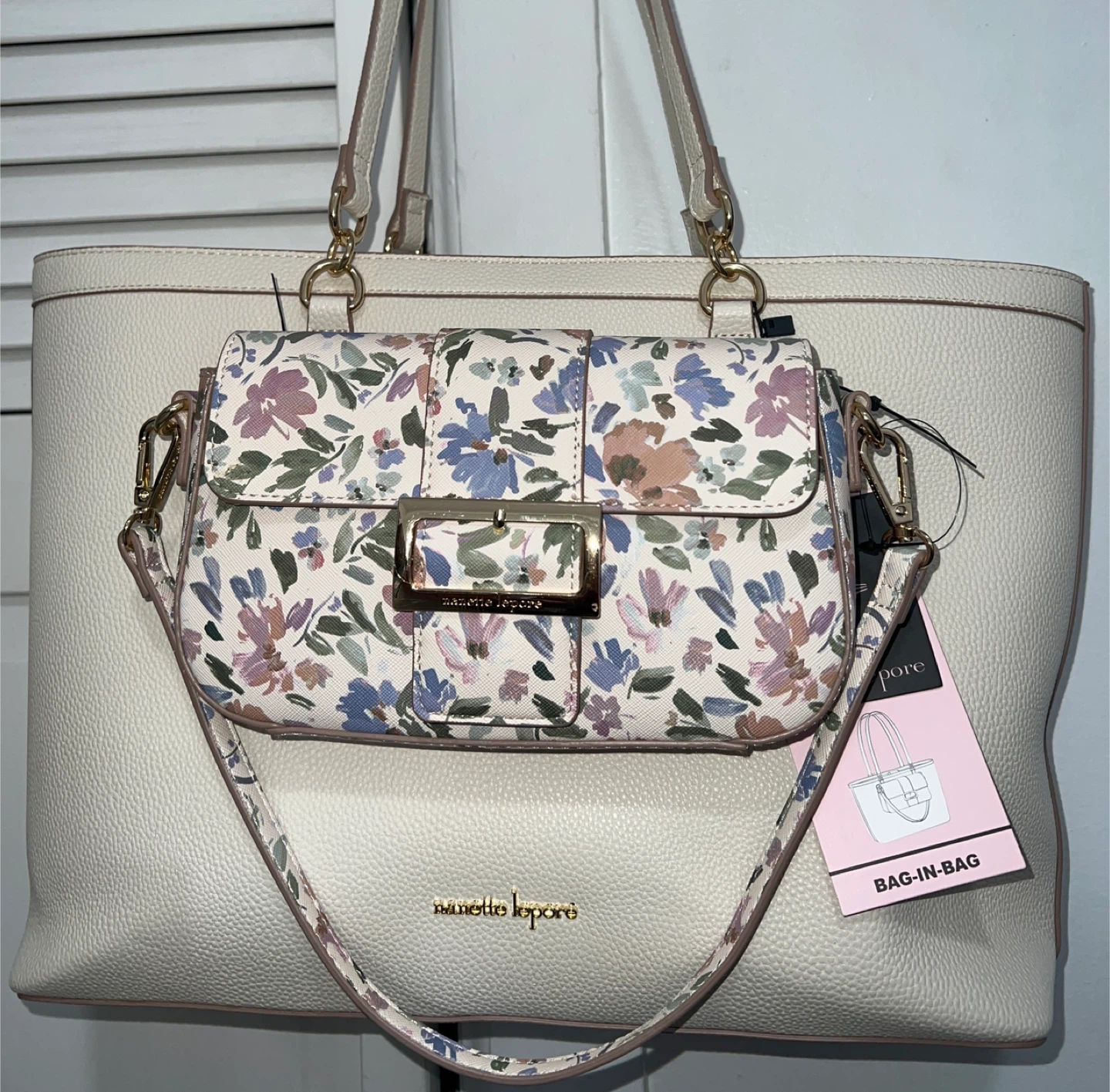 Nanette Lepore Tote Bag with Floral Bag-in-Bag