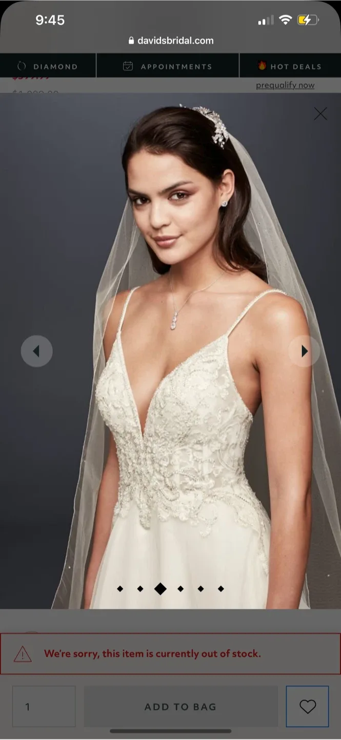 David's Bridal Wedding Dress - Size 12 image indicator(4)
