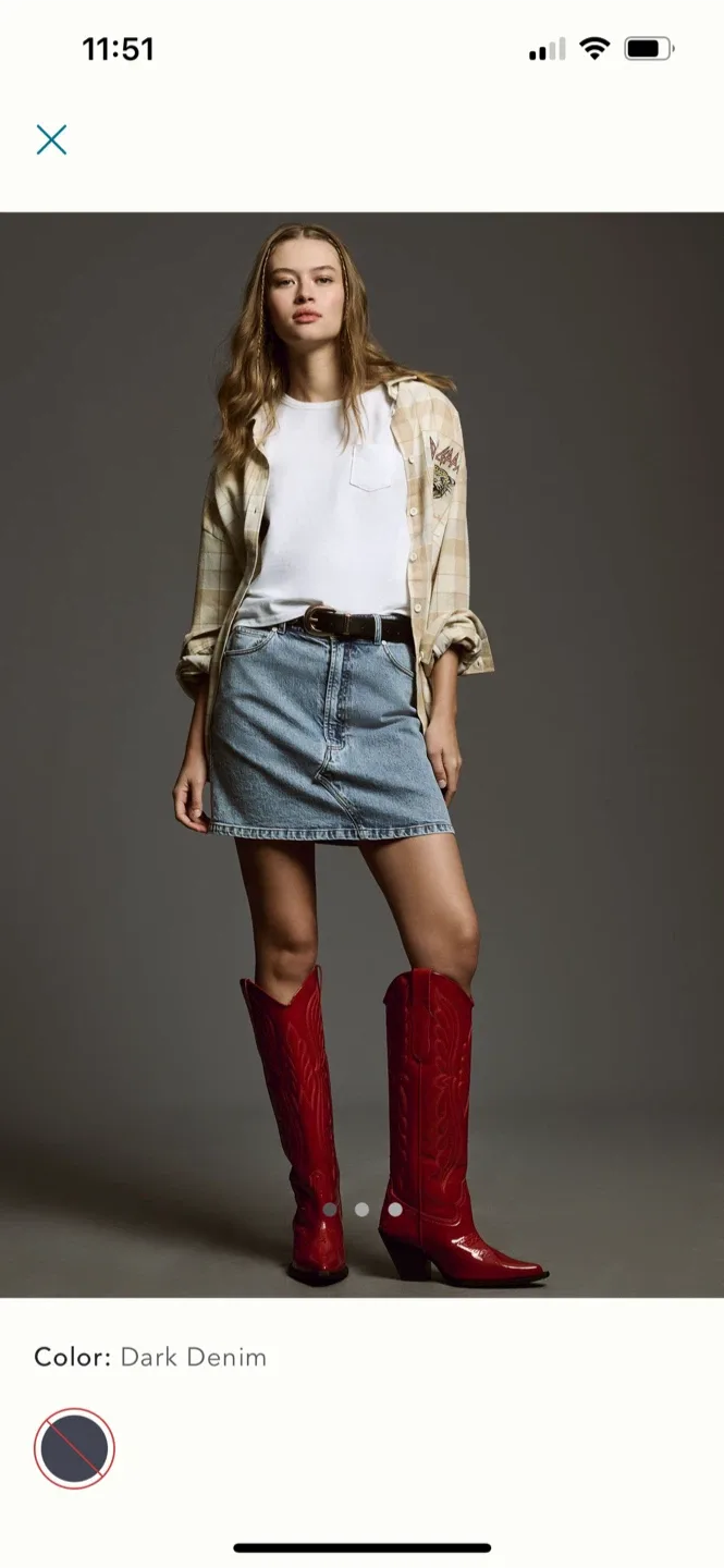 BNWT Anthropologie Pilcro Denim Skirt Size 2 thumbnail