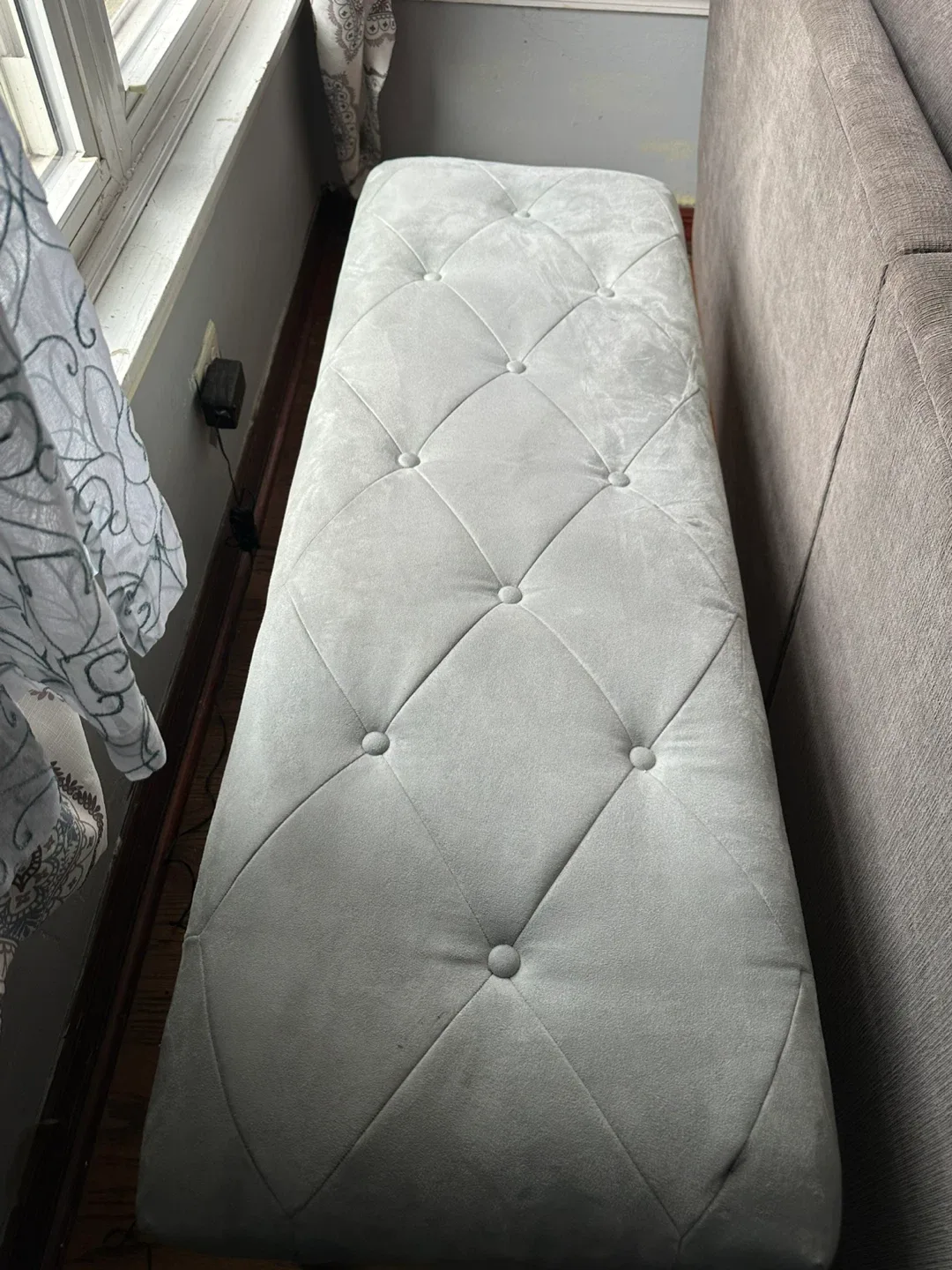 Upholstered Tufted Bench - 49" Length thumbnail