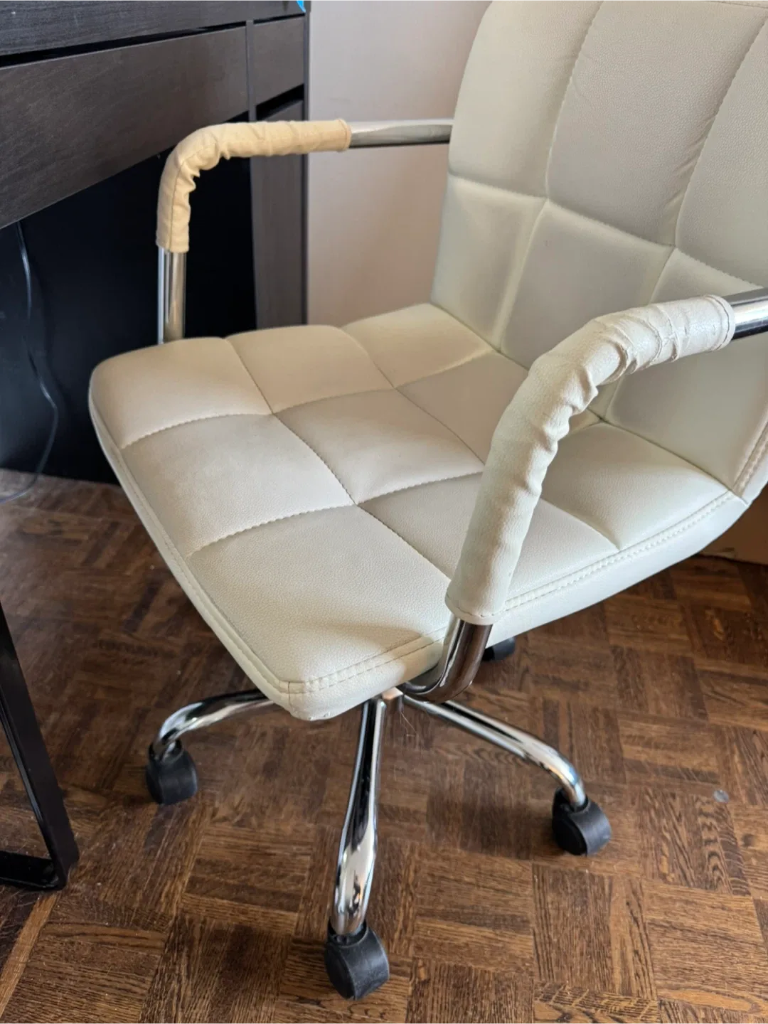 White eco leather  Office Chair image indicator(2)