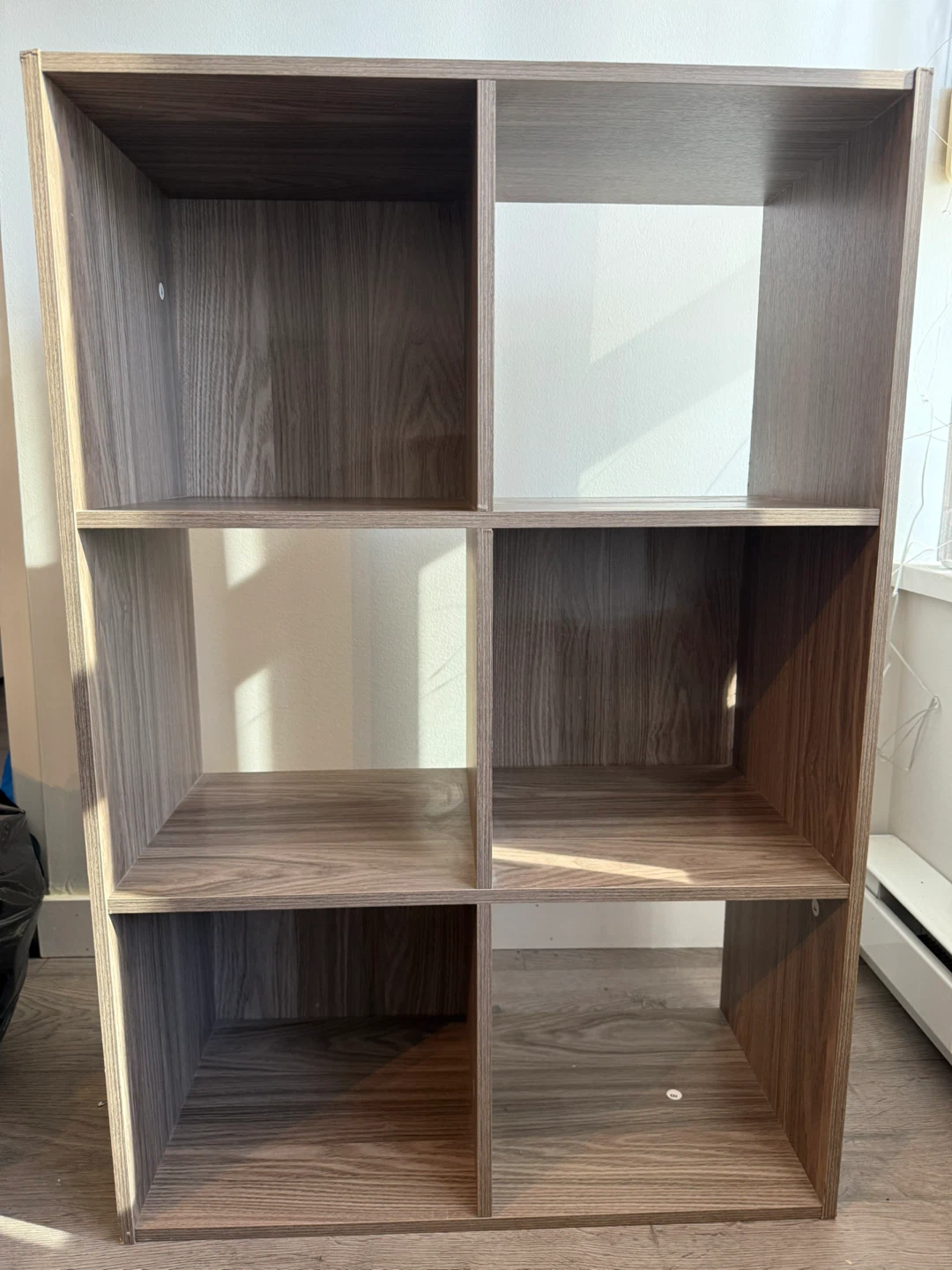 Brown 6-Cube Storage Shelf