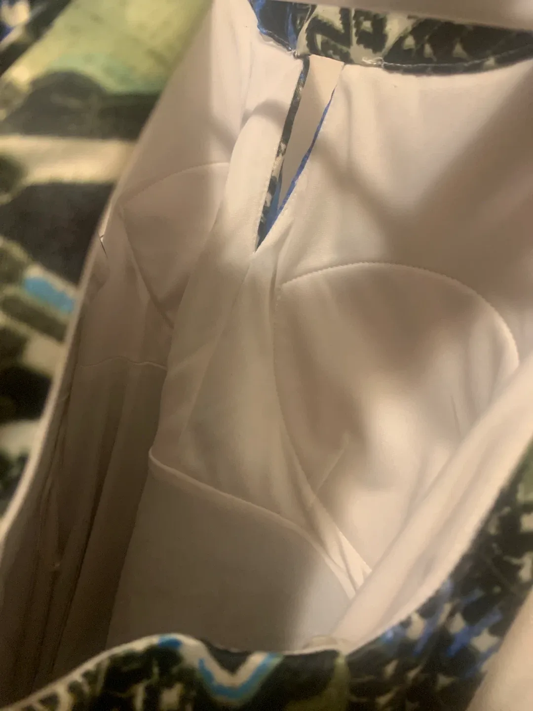 Blue Patterned Sleeveless Dress image indicator(4)