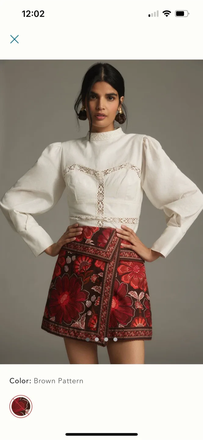 BNWT Farm Rio Gigi Tapestry Mini Skirt 26 thumbnail