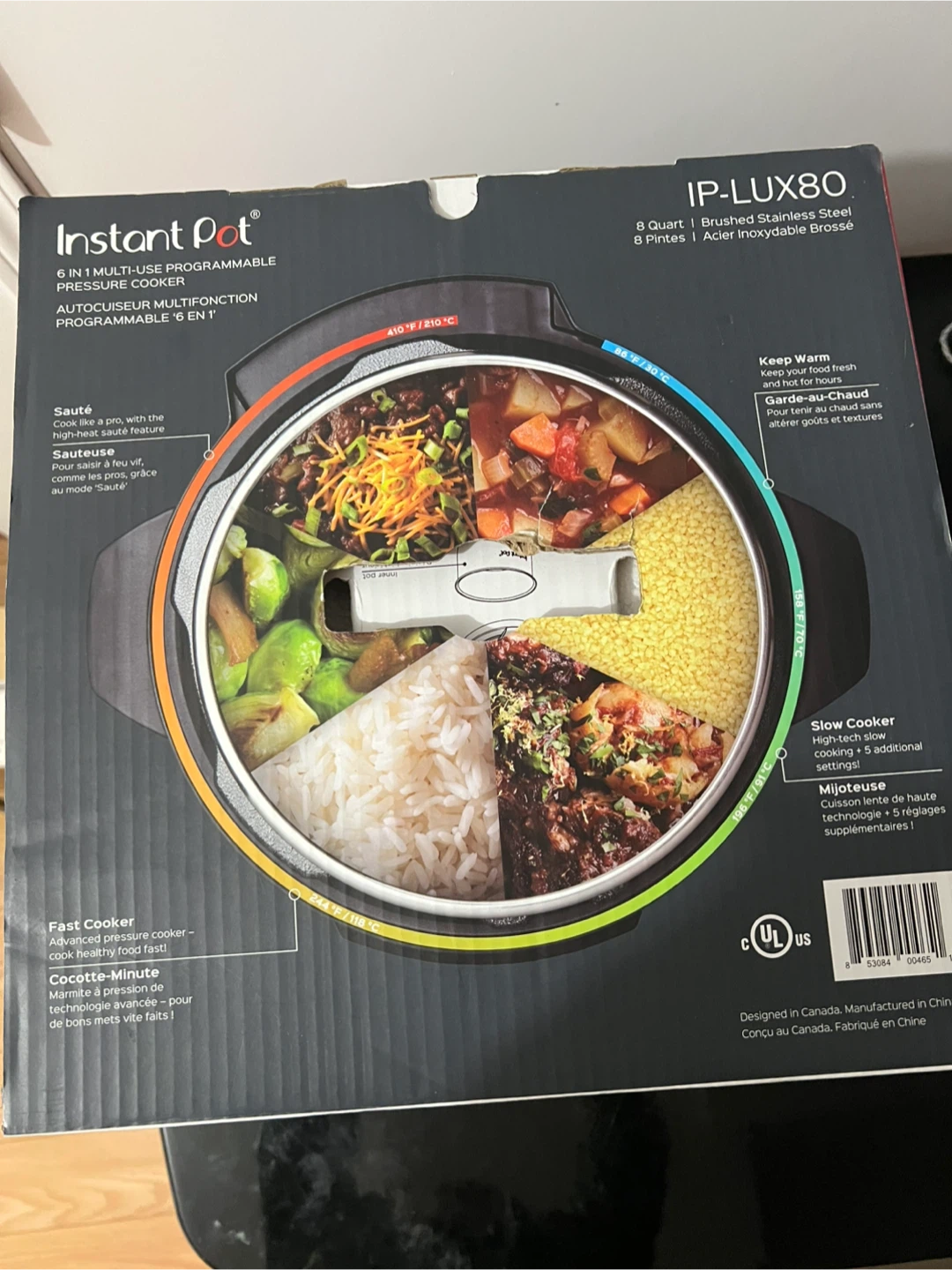 Instant Pot IP-LUX80 8 Qt Multi-Use Pressure Cooker - NEW