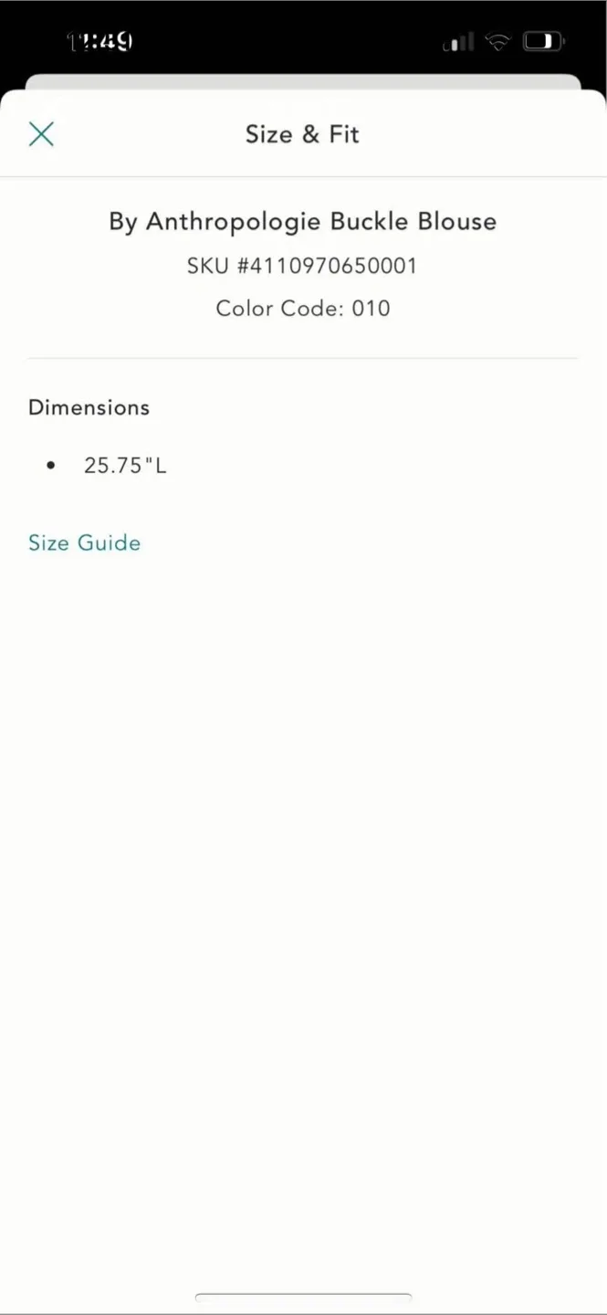 BNWT Anthropologie Buckle Blouse XS image indicator(6)