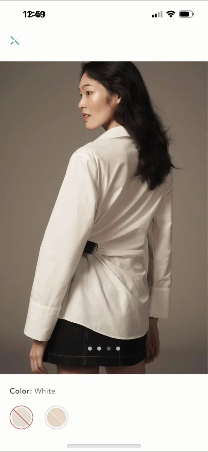 BNWT Anthropologie Buckle Blouse XS image indicator(3)