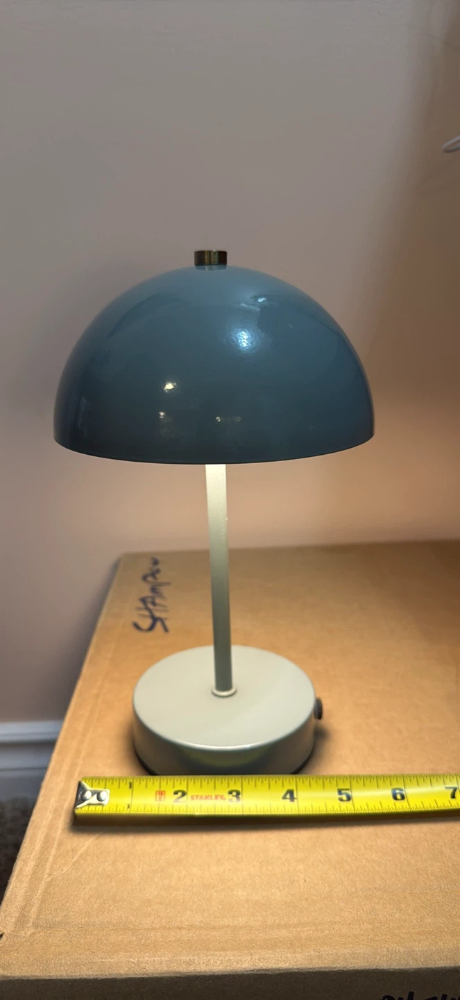 Mushroom Table Lamp - Blue/Grey