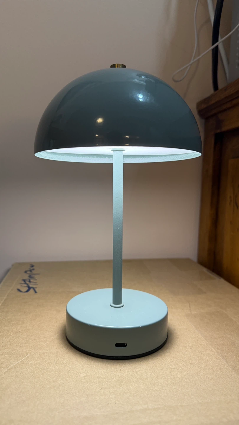 Mushroom Table Lamp - Blue/Grey - photo 3