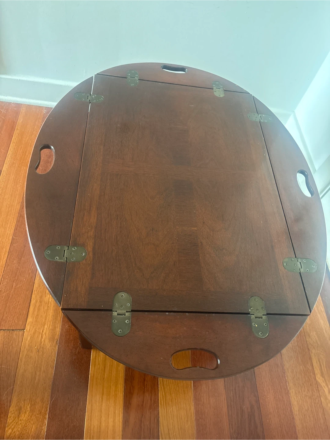 Vintage Wood Folding Coffee Table - Brown - photo 3
