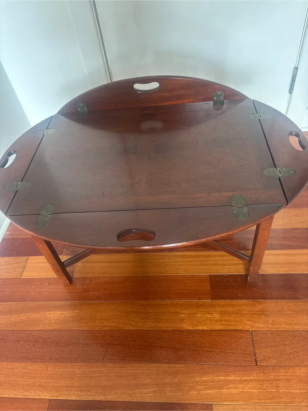 Vintage Wood Folding Coffee Table - Brown image indicator(7)