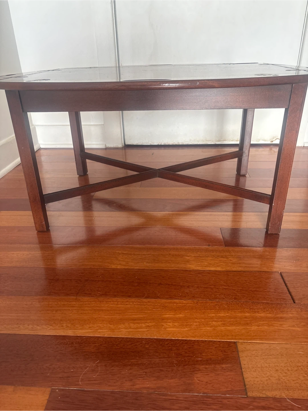 Vintage Wood Folding Coffee Table - Brown - photo 4