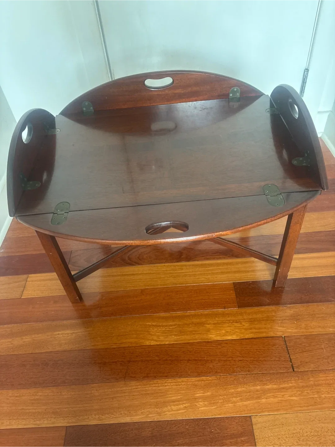 Vintage Wood Folding Coffee Table - Brown image indicator(8)