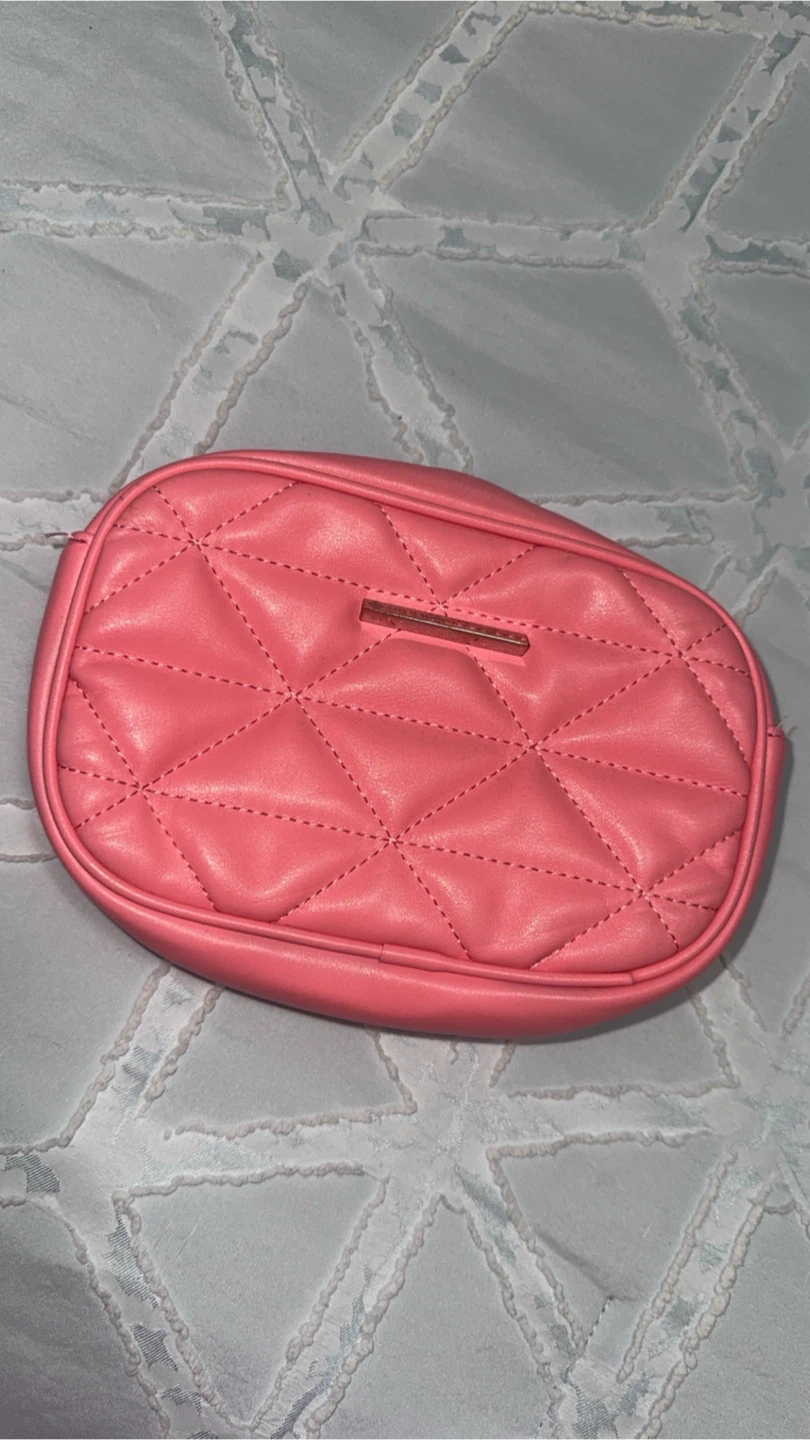 Pink Quilted Crossbody Bag