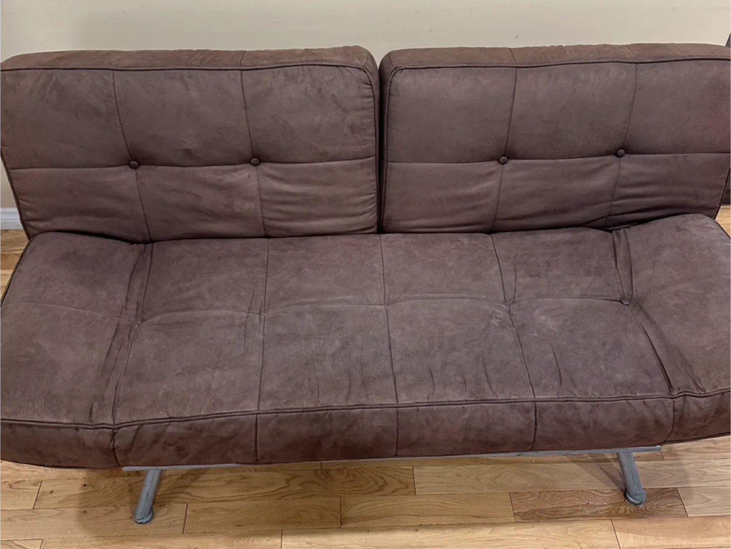 Modern Brown Futon Sofa Bed (CAN DELIVER)