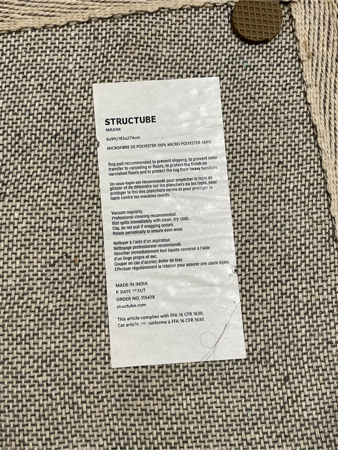 Structube Area Rug - Blue and Grey image indicator(7)