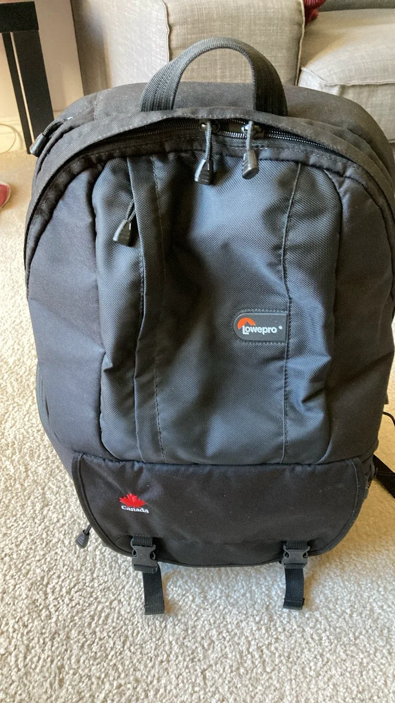 Nikon D3200 with lens and backpack image indicator(3)