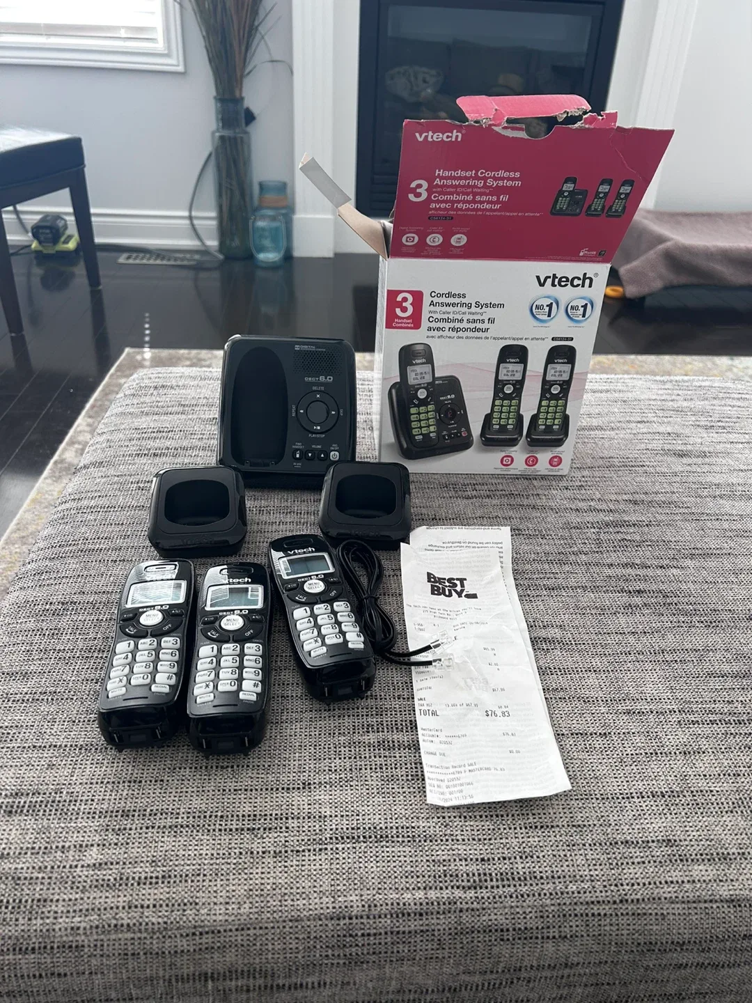 VTech 3 handset cordless phone set image indicator(2)