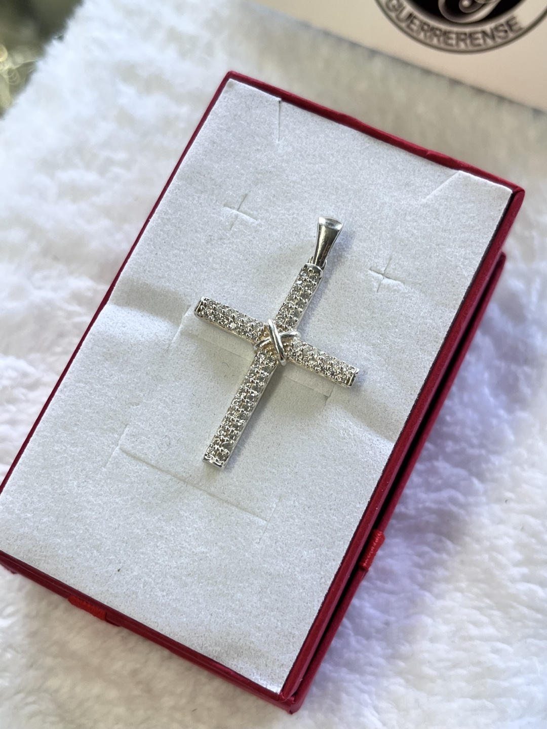 Silver Cross Pendant with Box