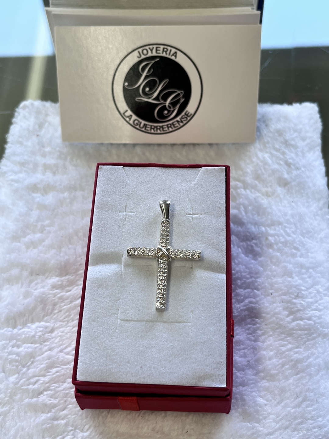 Silver Cross Pendant with Box - photo 4