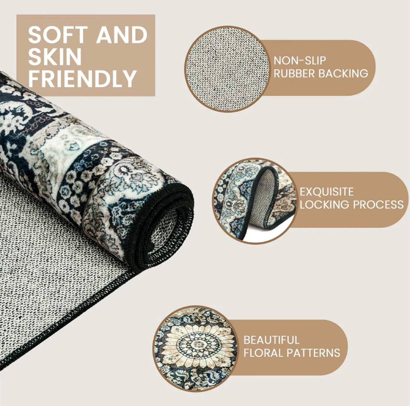 Floral Pattern Area Rug - photo 4