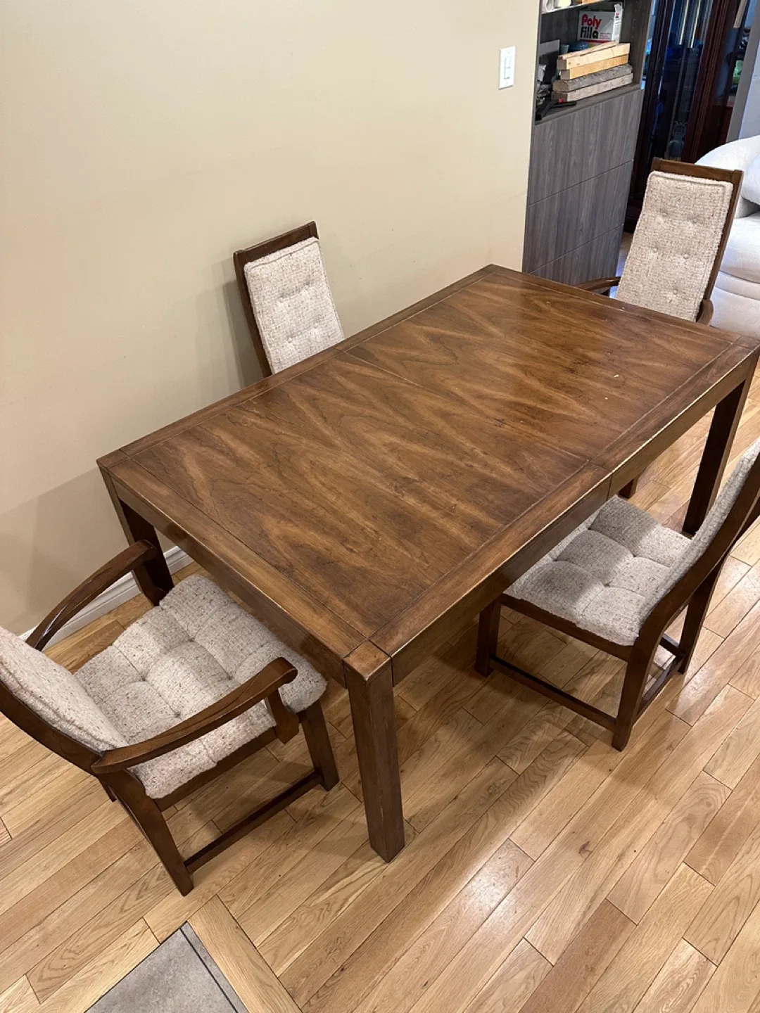 Mid-Century Modern Solid Wood Dining Set (CAN DELIVER)
