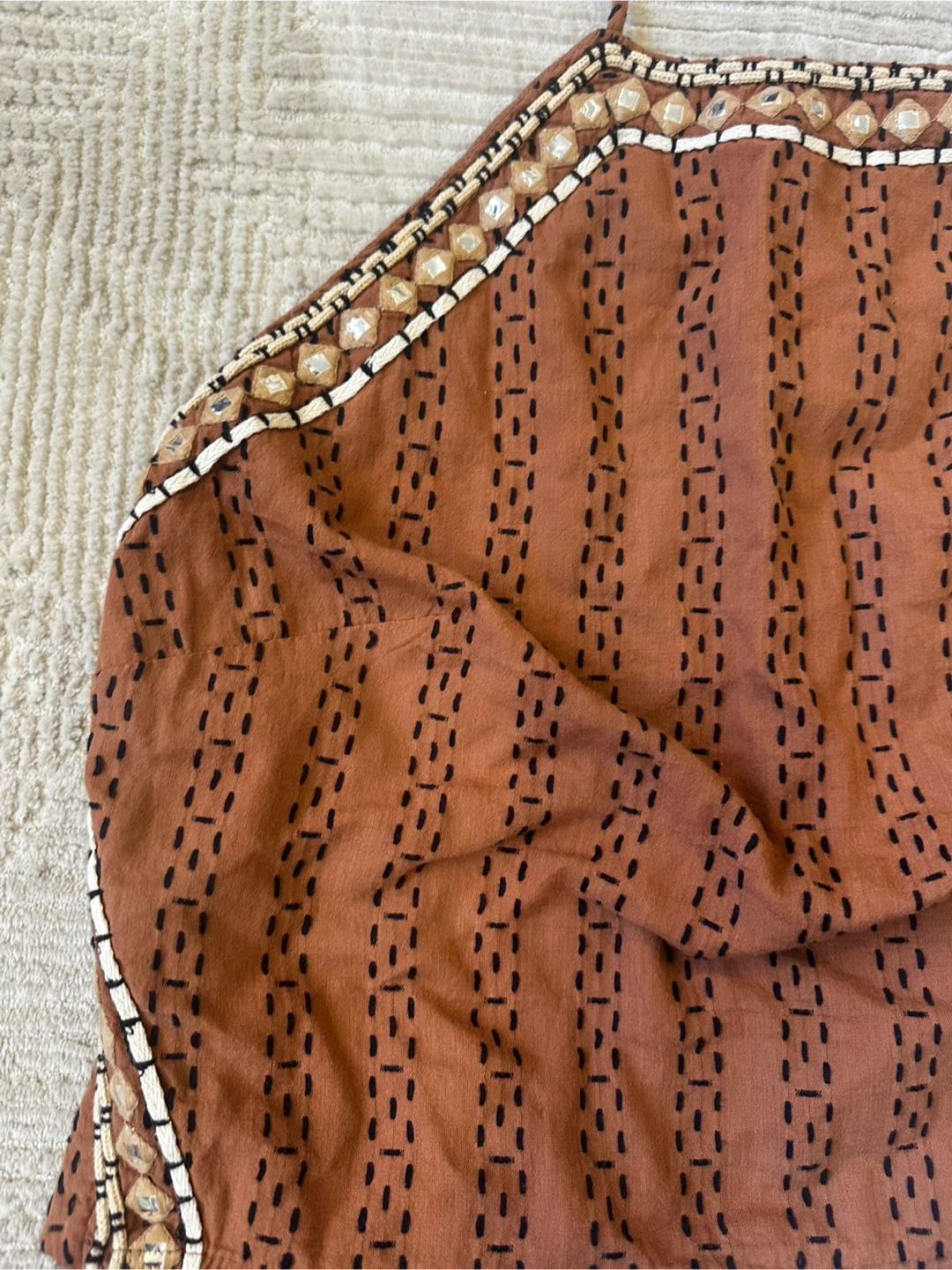 New Zara Brown Halter Top - Size L - photo 3