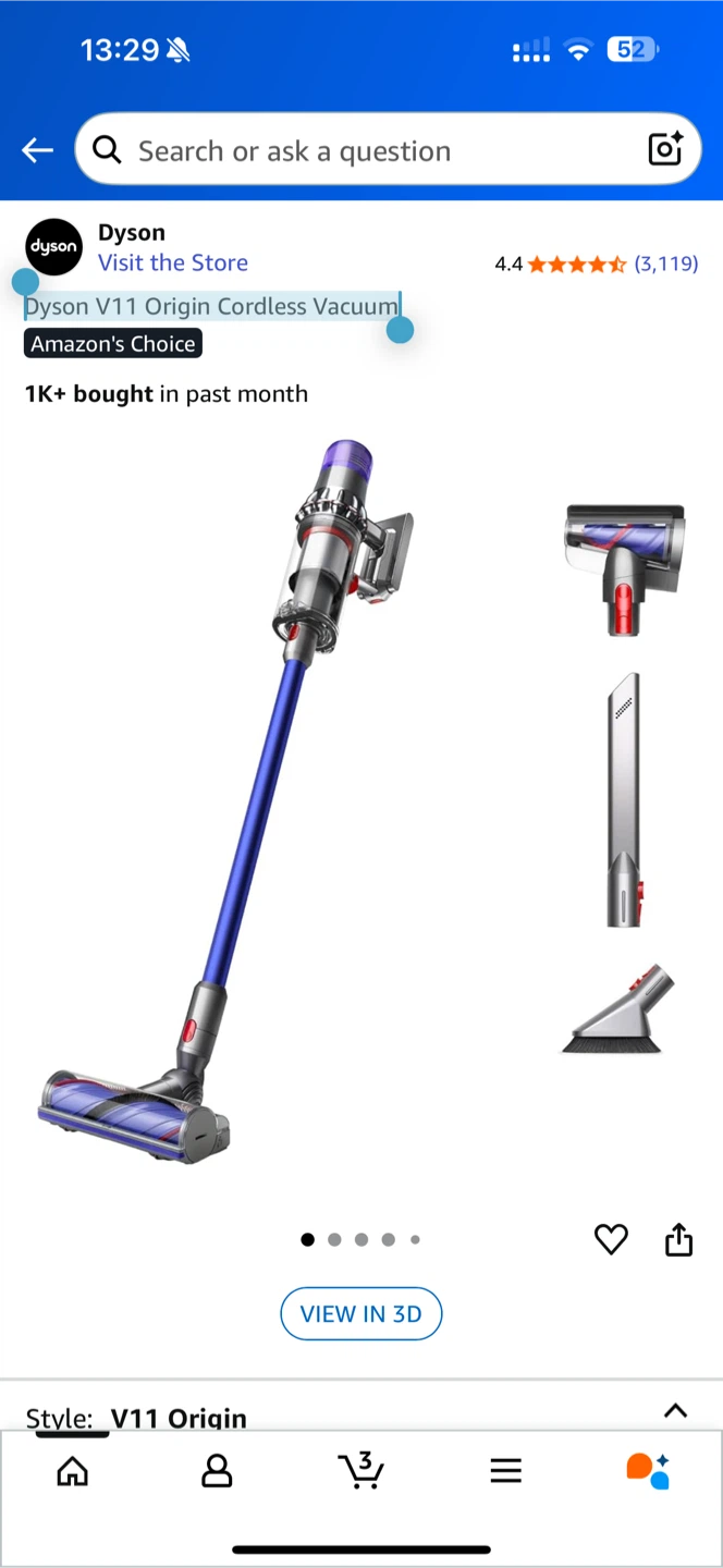 Dyson V11 Origin Cordless Vacuum