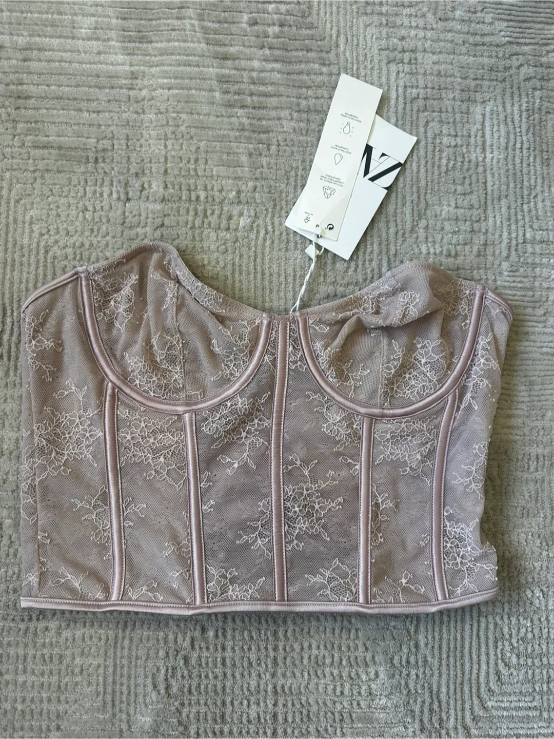 New Zara Lace Corset Top thumbnail