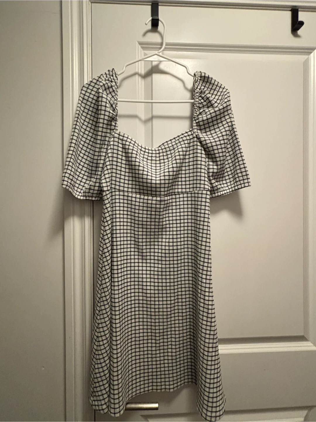 Gingham Puff Sleeve Mini Dress - photo 3