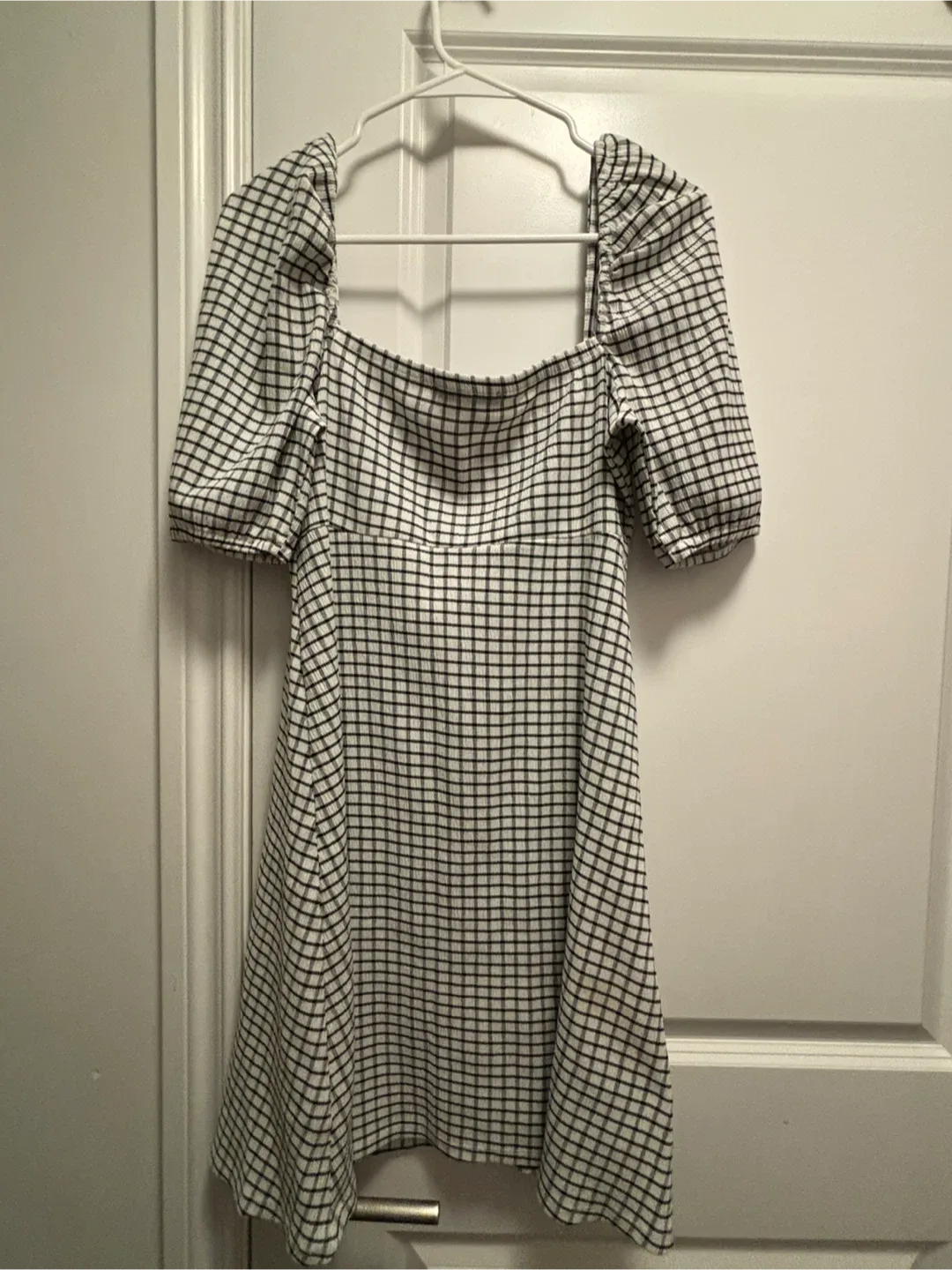 Gingham Puff Sleeve Mini Dress image indicator(2)